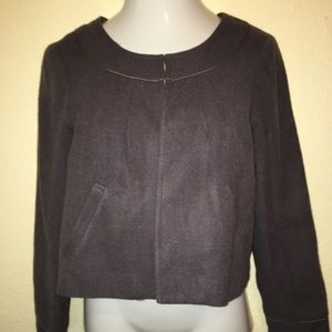 REQ Cropped Grey Open Front Jacket Women’s Size M